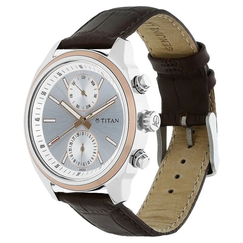 Titan Quartz Multifunction Watch for Men - 1733KL02 - KRISHNA WATCH COMPANY