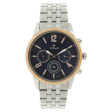 Titan Men's Metropolitan Luxe: Multifunction blue Dial with Two-Tone Stainless Steel Bracelet Watch 1734KM01