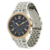 Titan Men's Metropolitan Luxe: Multifunction blue Dial with Two-Tone Stainless Steel Bracelet Watch 1734KM01