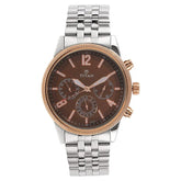 Titan Workwear Quartz Multifunction Brown Dial Stainless Steel Strap watch for Men 1734KM03