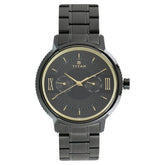Titan Regalia Baron Black Dial Analog with Day and Date Stainless Steel Strap Watch for Men 1743NM01