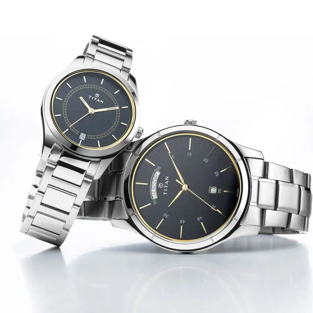 Titan Bandhan Stainless Steel Watches - 17672596SM01 - KRISHNA WATCH COMPANY