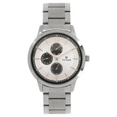 Titan Workwear White Dial Quartz Multifunction Stainless Steel Strap watch for Men 1769sm02