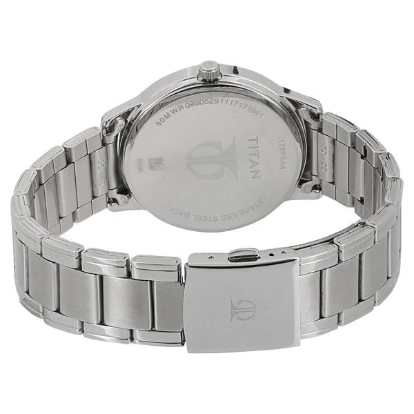 Titan Workwear White Dial Quartz Multifunction Stainless Steel Strap watch for Men 1769sm02 - KRISHNA WATCH COMPANY