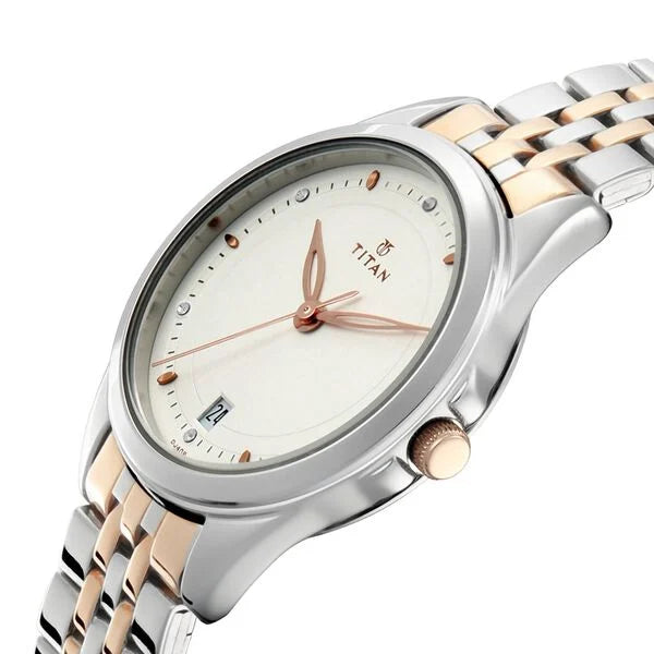 Titan Bandhan Quartz Analog Stainless Steel Strap Watch for Couple 17742565km01 - KRISHNA WATCH COMPANY