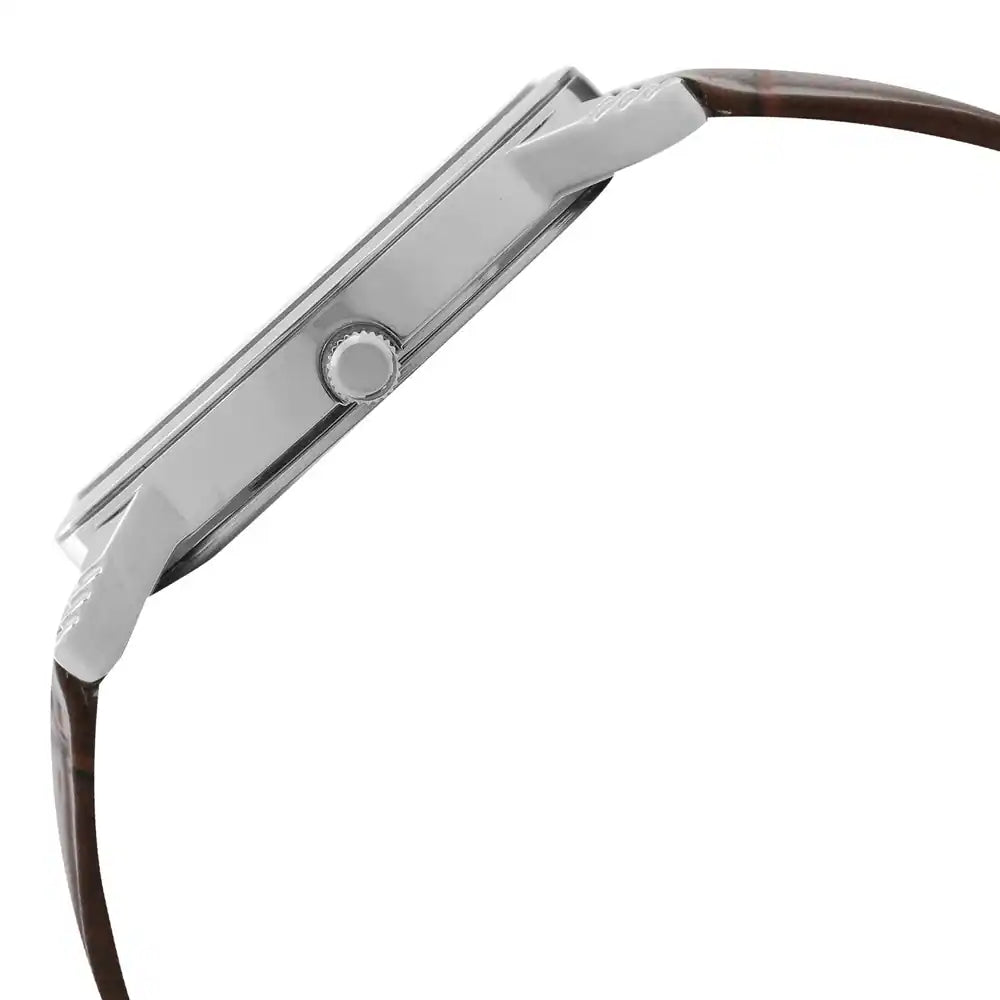 TITAN Silver Dial Brown Strap Watch - 1774SL01 - KRISHNA WATCH COMPANY