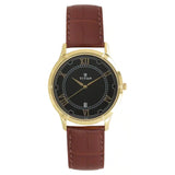 Titan Black Dial Brown Leather Strap Watch NP1775YL01 (DH368)