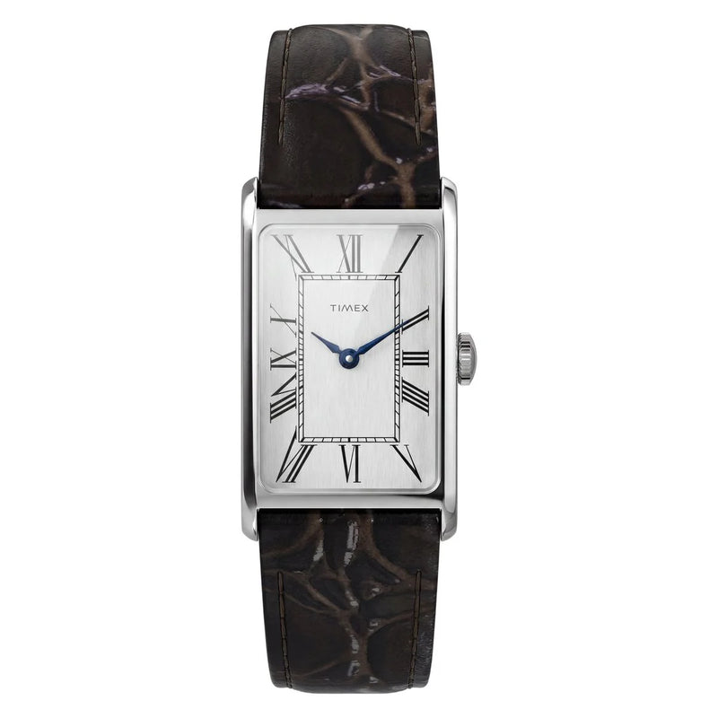 Timex Rectangle 21mm Silver Dial Analog Unisex Watch - TW2Y88200UJ