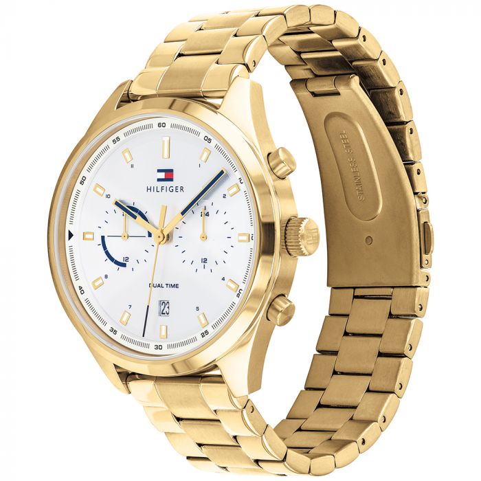 Tommy hilfiger Men Bennett Round White Watches NETH1791726 - KRISHNA WATCH COMPANY