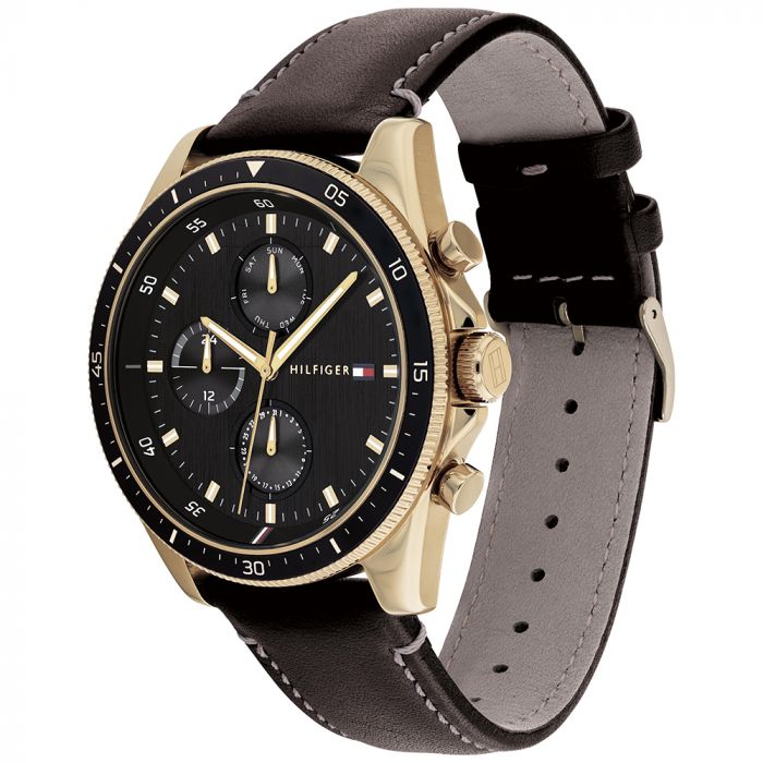 Tommy hilfiger Men Parker Round Black Watches TH1791836 - KRISHNA WATCH COMPANY