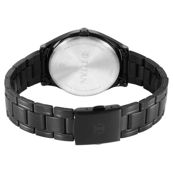 Titan Quartz Analog Silver Dial Watch for Men 1802NM01 - KRISHNA WATCH COMPANY
