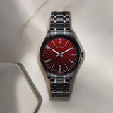 Titan Wrist Wit Quartz Analog Brown Dial Stainless Steel Strap Watch for Men 1802NM02