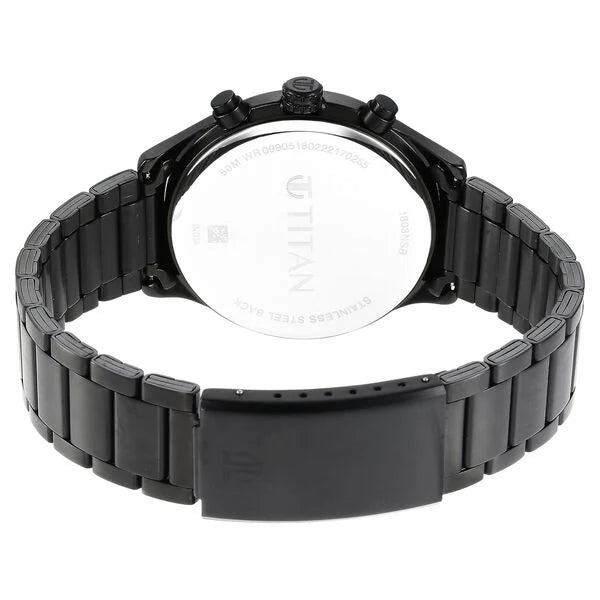 TITAN Black Dial Multifunction Watch for Men - 1803NM01 - KRISHNA WATCH COMPANY