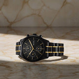 Titan Quartz Analog with Day and Date Black Dial Watch for Men - 1805KM06