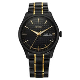Titan Regalia Opulent Quartz Analog with Day and Date Black Dial Two Toned Stainless Steel Strap Watch for Men 1805KM10