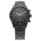 Titan Men's Metropolitan Charm: Men's Multifunctional Black Watch with Metallic Accents - 1805NM01