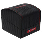 Titan Men's Metropolitan Charm: Men's Multifunctional Black Watch with Metallic Accents - 1805NM01