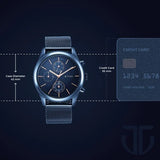 TITAN Neo Splash Blue Dial Stainless Steel Strap Watch 1805QM02