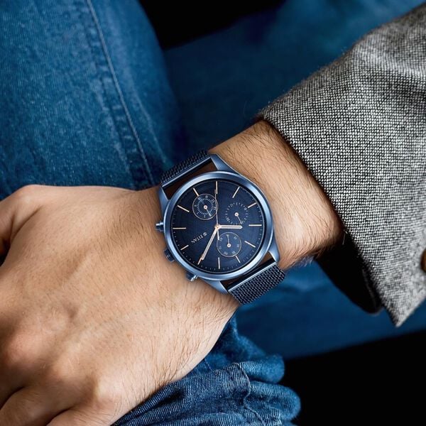 TITAN Neo Splash Blue Dial Stainless Steel Strap Watch - 1805QM02 - KRISHNA WATCH COMPANY