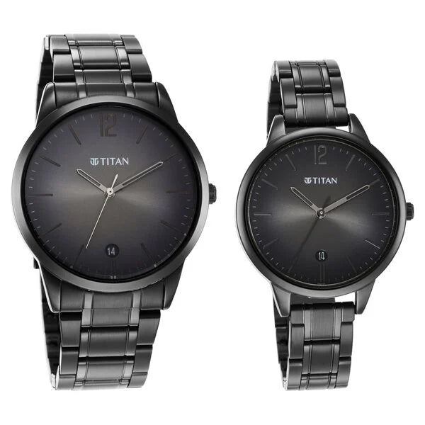 TITAN Neo Bandhan III Couple Analog Watch Set - 18062617NM01 - KRISHNA WATCH COMPANY