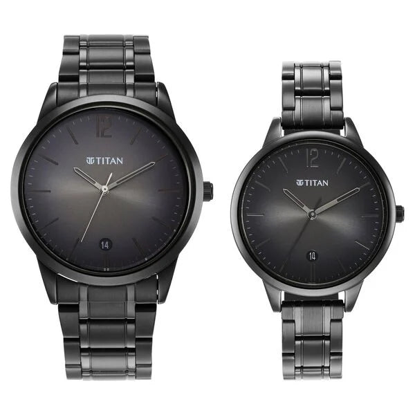 TITAN Neo Bandhan III Couple Analog Watch Set - 18062617NM01 - KRISHNA WATCH COMPANY