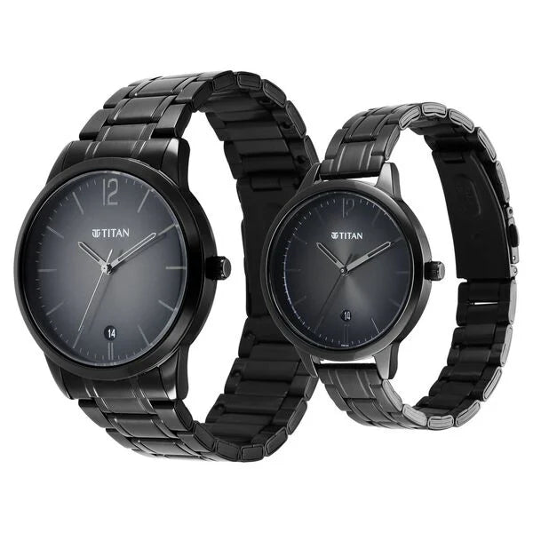 TITAN Neo Bandhan III Couple Analog Watch Set - 18062617NM01 - KRISHNA WATCH COMPANY