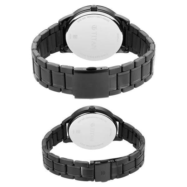 TITAN Neo Bandhan III Couple Analog Watch Set - 18062617NM01 - KRISHNA WATCH COMPANY