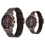 Titan Bandhan Quartz Analog Brown Dial Stainless Steel Strap Watch for Couple 18062648QM01P - KRISHNA WATCH COMPANY