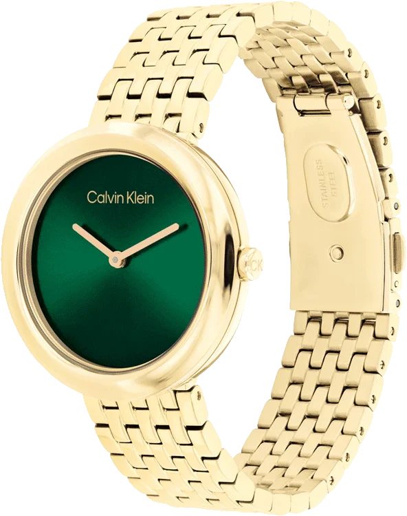 CALVIN KLEIN Twisted Bezel Analogue Watch For Women - 25100066 - KRISHNA WATCH COMPANY