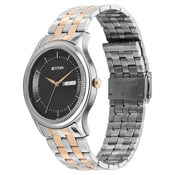 Titan Karishma Quartz Analog with Day and Date Blue Dial Watch For Men - 1824KM02 - KRISHNA WATCH COMPANY