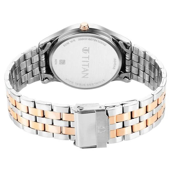 Titan Karishma Quartz Analog with Day and Date Blue Dial Watch For Men - 1824KM02 - KRISHNA WATCH COMPANY