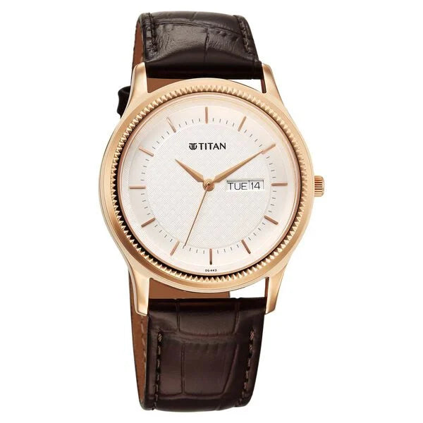 Titan Karishma Quartz Analog Leather Strap Watch For Men - 1824WL03 - KRISHNA WATCH COMPANY