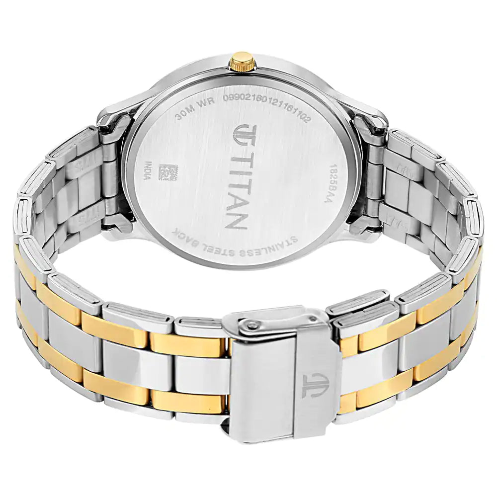 Titan Dark Brown Dial Metal Strap Watch - NT1825BM01 - KRISHNA WATCH COMPANY