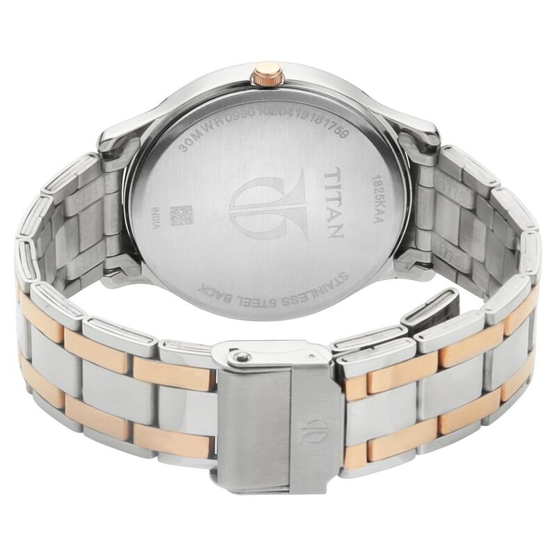 Titan Quartz Analog with Date Blue Dial Stainless Steel Strap Watch for Men NR1825KM01 - KRISHNA WATCH COMPANY