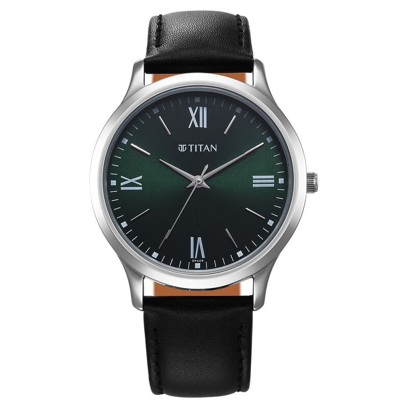 Titan Karishma Quartz Analog Green Dial Watch for Men - 1825SL16 - KRISHNA WATCH COMPANY