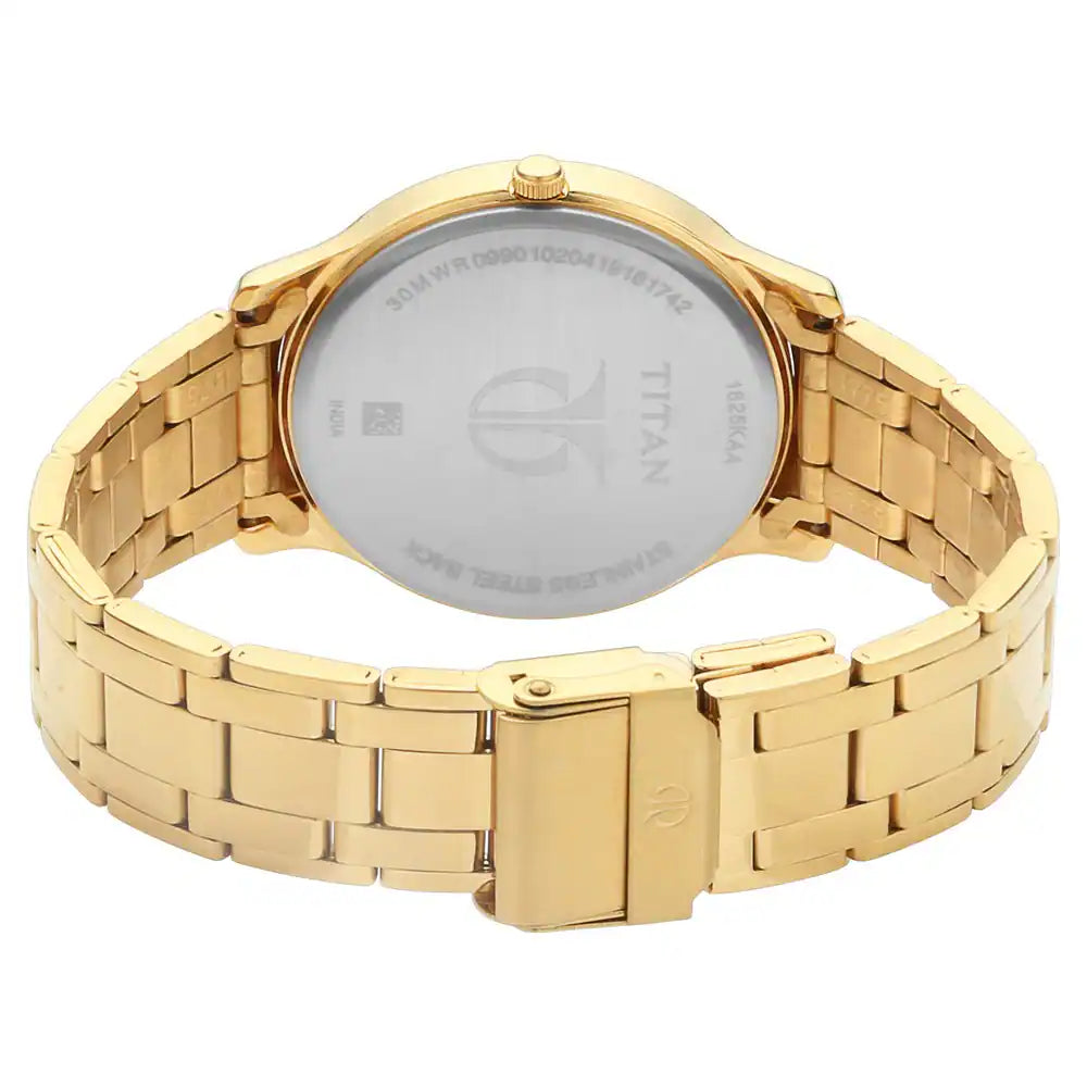 Titan Champagne Dial Stainless Steel Strap Watch NP1825YM01 - KRISHNA WATCH COMPANY