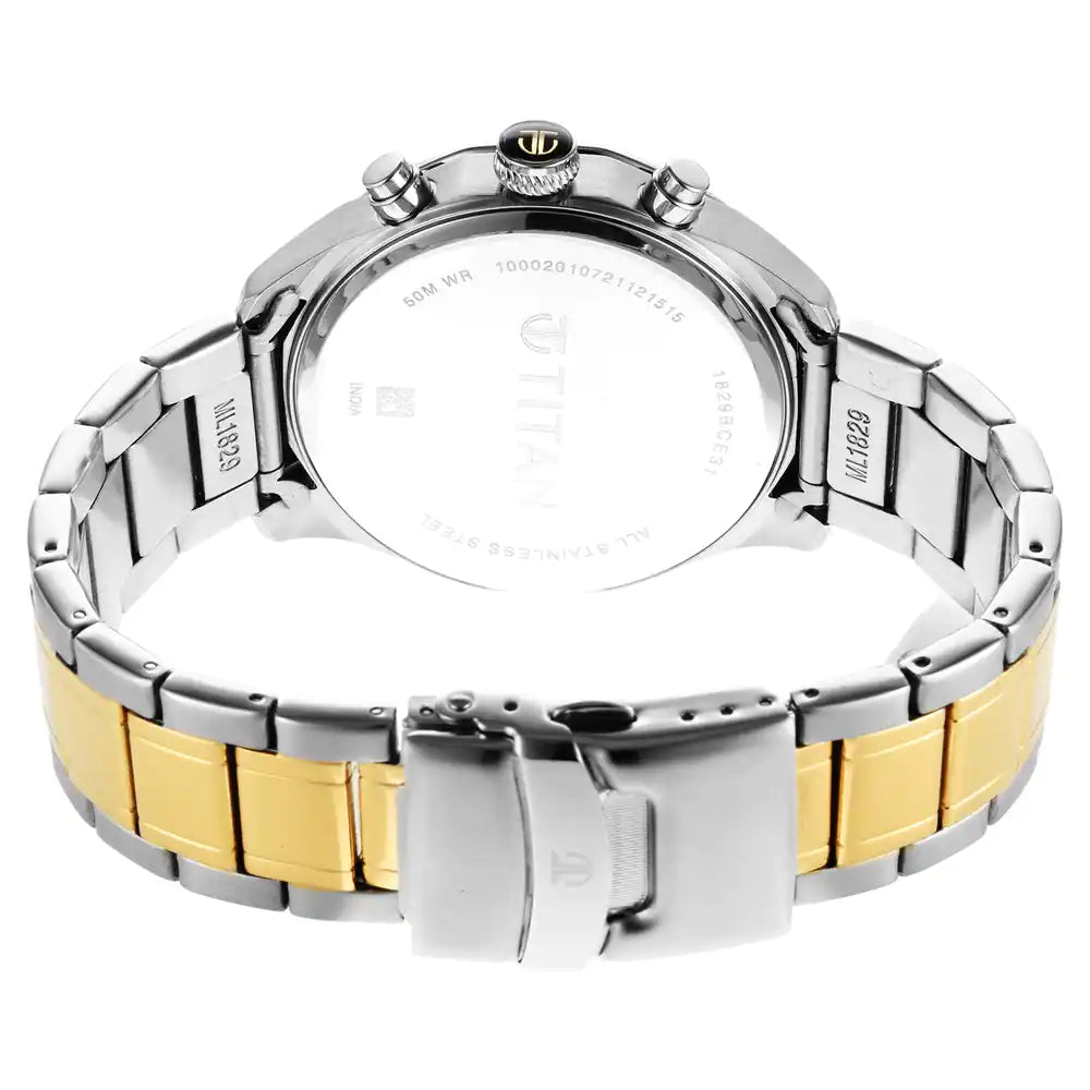 Titan Regalia Opulent Silver Dial Silver Stainless Steel Strap Watch - NT1829BM01 - KRISHNA WATCH COMPANY