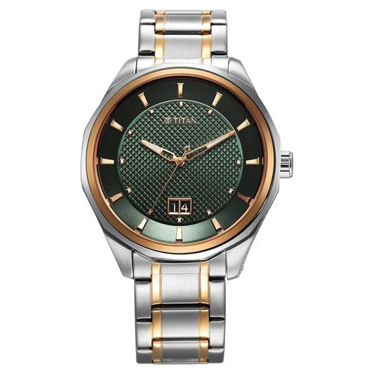 Titan Regalia Opulent Quartz Analog with Date Green Dial For Men - 1829KM06
