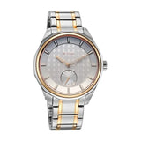 Titan Regalia Opulent Offset Second Hand White Dial Rose Gold Bimetal Strap Watch For Men 1829km08