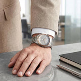 Titan Regalia Opulent Offset Second Hand White Dial Rose Gold Bimetal Strap Watch For Men 1829km08