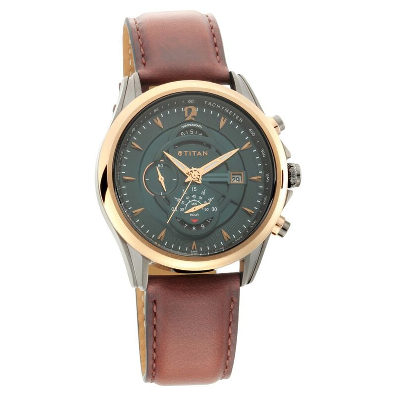 Titan Men's Maritime Pro Lateen Sail Chronograph Watch Men's Watch NR1830KL02t12041711091 - KRISHNA WATCH COMPANY