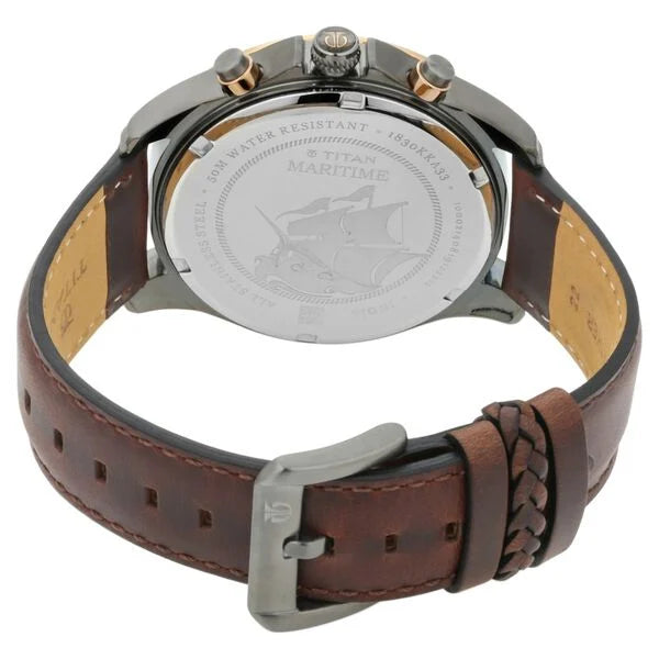 Titan Men's Maritime Chronograph Watch - 1830KL02 - KRISHNA WATCH COMPANY