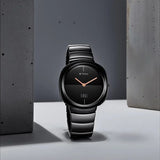Titan Edge Squircle Black Dial Ceramic Strap Watch 1841NC01 - KRISHNA WATCH COMPANY