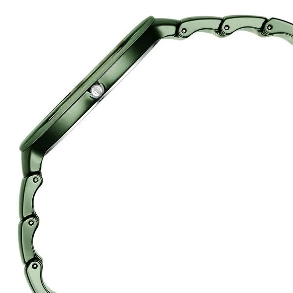 Titan Squircle Camo Quartz Analog Green Dial Ceramic Strap Watch For Unisex - 1841QC05 - KRISHNA WATCH COMPANY