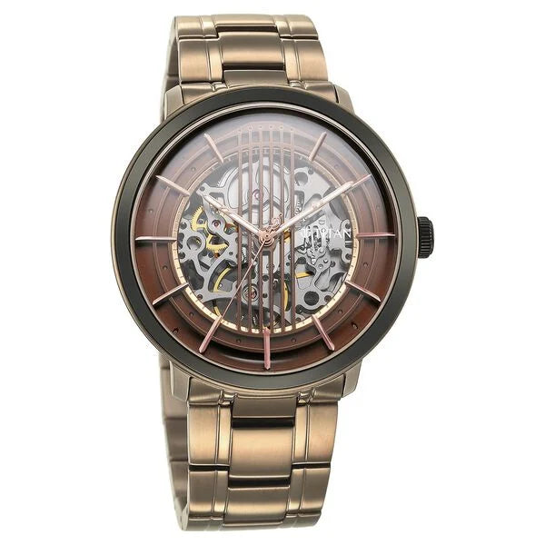 Titan Quartet Brown Dial Automatic Stainless Steel Strap Watch for Men 1848km05