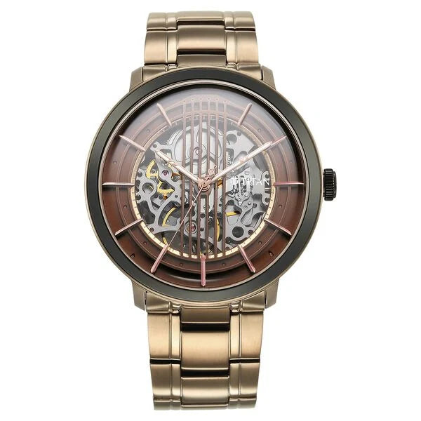 Titan Quartet Brown Dial Automatic Watch for Men - 1848KM05 - KRISHNA WATCH COMPANY