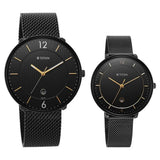 Titan Bandhan Black Dial Analog with Date Stainless Steel Strap watch for Couple / 18492651nm01p