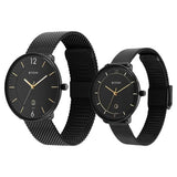 Titan Bandhan Black Dial Analog with Date Stainless Steel Strap watch for Couple / 18492651nm01p