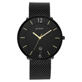 Titan Black & Gold Black Dial Stainless Steel Strap Watch 1849NM02 / NS1849NM02