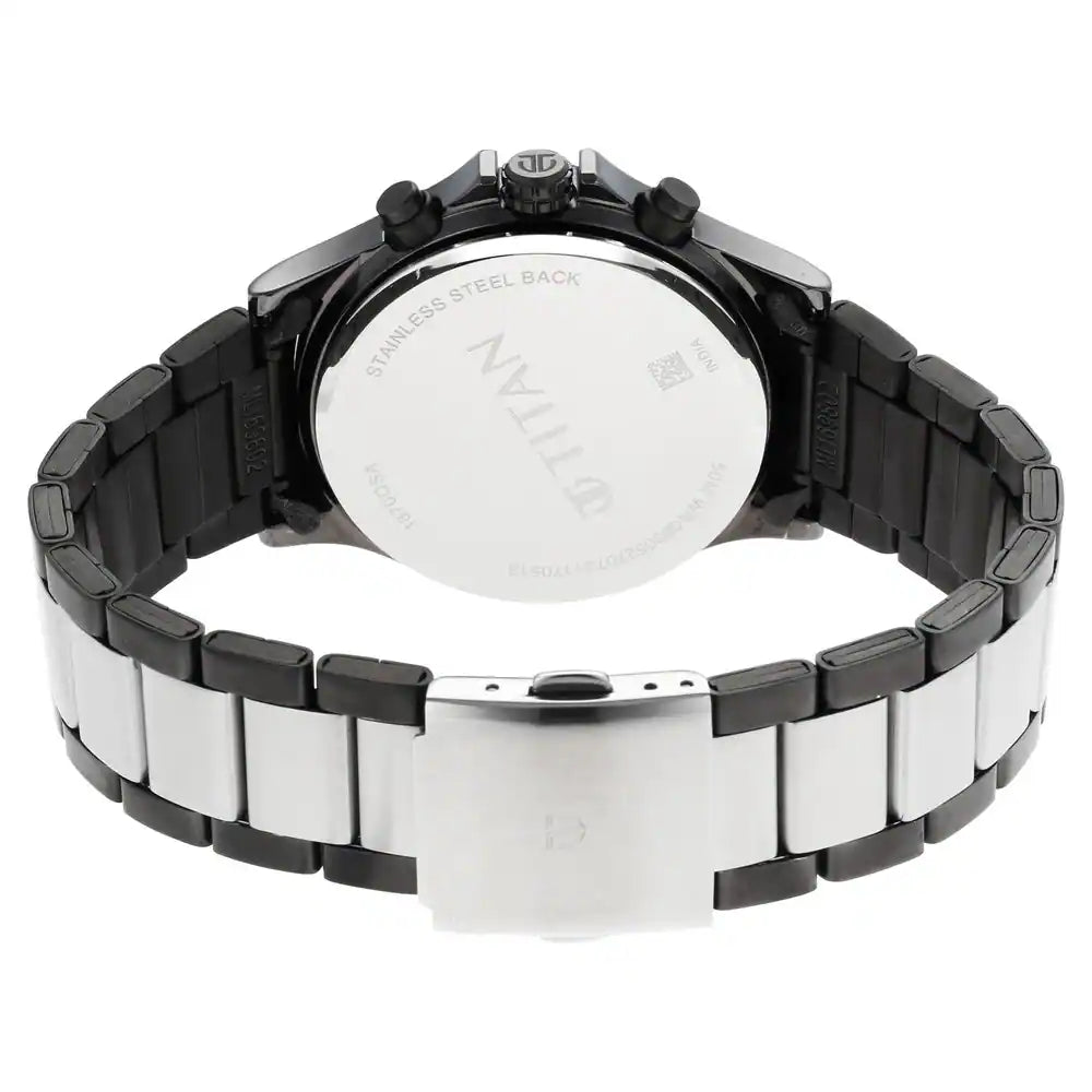 Titan Workwear Silver Dial Silver Stainless Steel Strap Watch 1870KM01 - KRISHNA WATCH COMPANY
